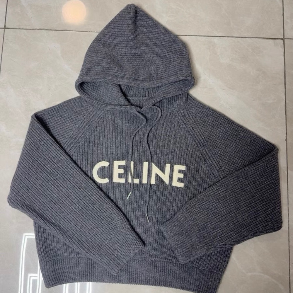 Celine Gray Hooded Sweater